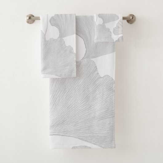 Feuilles de Ginkgo Rêve Gris Doux 2 (En situation)
