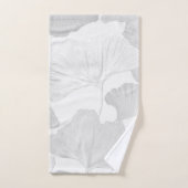 Feuilles de Ginkgo Rêve Gris Doux 2 (Serviette à main)
