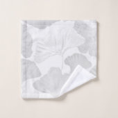 Feuilles de Ginkgo Rêve Gris Doux 2 (Gant de toilette)