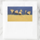 feuilles de ginkgo sur des autocollants rectangle  (Sac)