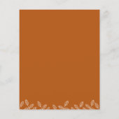 Feuilles de jardin Burnt Orange Mariage de automne (Dos)