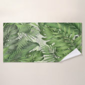 Feuilles de jungle tropicale : arrière - plans flo (Serviette de bain)