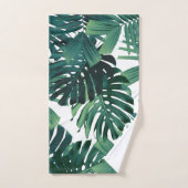 Feuilles de jungle tropicale Monstera 1 (Serviette à main)