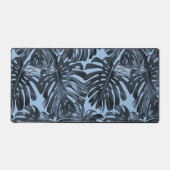 Feuilles de jungle tropicales Monstera bleu foncé (Recto)