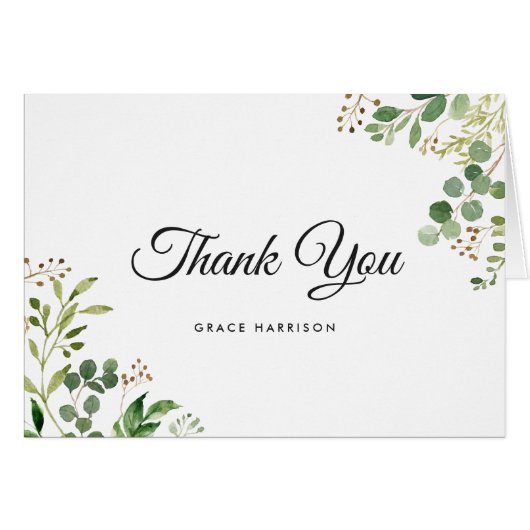 Feuilles de la culture de la verdure Élégant Merci (Devant Horizontal)