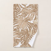 Feuilles de la jungle Brown des Boho tropicaux (Serviette à main)