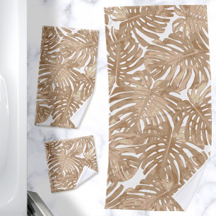 Feuilles de la jungle Brown des Boho tropicaux