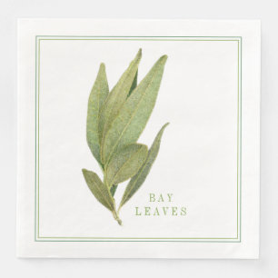 FEUILLES DE LAURIER FRAÎCHES Serviettes en papier