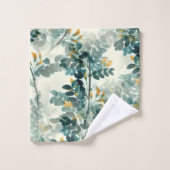 Feuilles  de l'Élégant Motif de la mer Vintage (Gant de toilette)