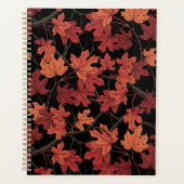 Feuilles de l'érable d'automne rouge sur fond noir (Devant)