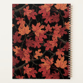 Feuilles de l'érable d'automne rouge sur fond noir (Dos)