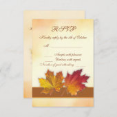 Feuilles de l'érable en or rouge RSVP (Devant / Derrière)