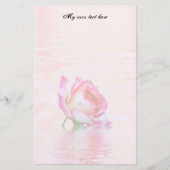 Feuilles de lettres Roses flottantes Papeterie (Devant)