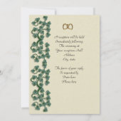 feuilles de lierre faire-part de mariage en lin BG (Dos)