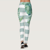 Feuilles de Monstera Leggings Tropicaux (Dos)