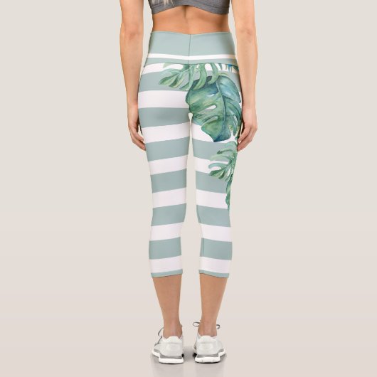 Feuilles de Monstera Leggings Tropicaux (Verso)