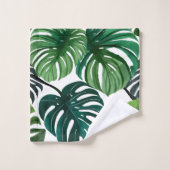 Feuilles de Monstera | Serviette de main simple mo (Gant de toilette)