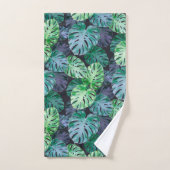 Feuilles de Monstera Tropical (Serviette à main)