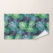 Feuilles de Monstera Tropical (Serviette à main)