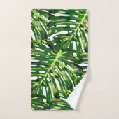 Feuilles de Monstera Tropical (Serviette à main)
