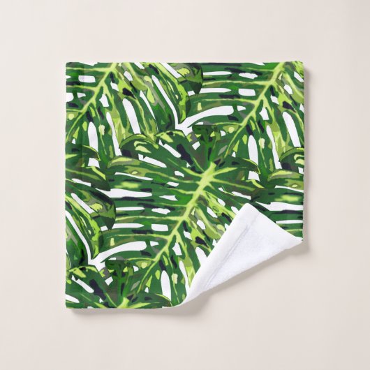 Feuilles de Monstera Tropical (Gant de toilette)