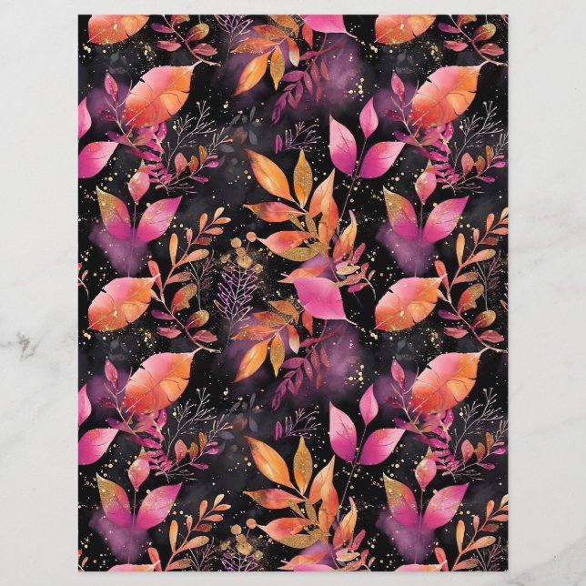 Feuilles de motif d'automne et citrouilles (Devant)