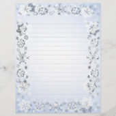 Feuilles de neige Papier à écriture linéaire (Devant)