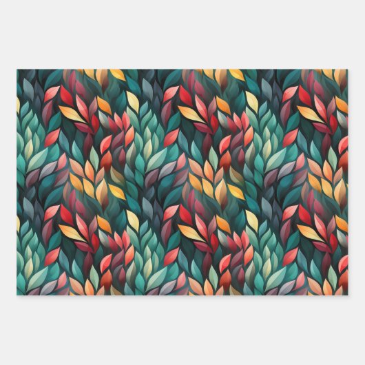 Feuilles de Noël Abstraits (Devant 3)