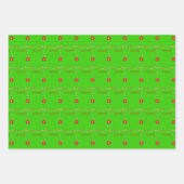 Feuilles de Noël Joyeuses Fêtes enveloppant du pap (Devant 2)