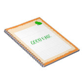 Feuilles de page de cahier avec grenouille, cahier (Côté Droit)