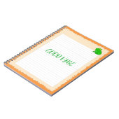 Feuilles de page de cahier avec grenouille, cahier (Côté gauche)