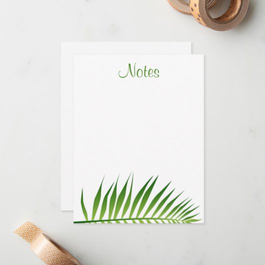 Feuilles de palme à la main Modèle de script manus (Devant/Arrière en situation)