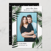 Feuilles de palme et points Enregistrer le Carte p (Devant / Derrière)