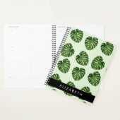 Feuilles de palme, Motif tropical, Votre nom (Devant avec enveloppe)