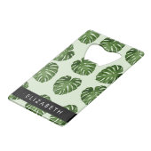 Feuilles de palme, Motif tropical, Votre nom (Devant Angle)