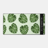 Feuilles de palme, Motif tropical, Votre nom (Recto)