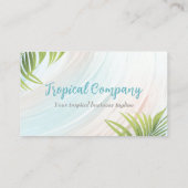 Feuilles de palme tropicale Carte de visite propre (Dos)