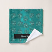 Feuilles de palme tropicale nom personnalisé moder (Gant de toilette)