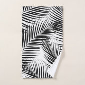 Feuilles de palme - Vibes de cali noir et blanc #1 (Serviette à main)