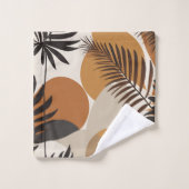 Feuilles de palmier à fleurs d'automne modernes du (Gant de toilette)