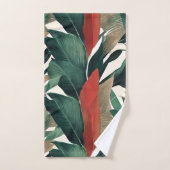 Feuilles de palmier dans des tons feutrés (Serviette à main)