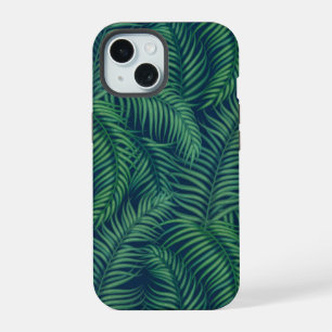 Feuilles de palmier tropicales vertes de nuit