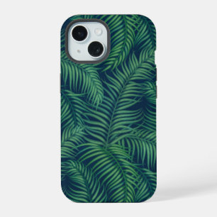Feuilles de palmier tropicales vertes de nuit