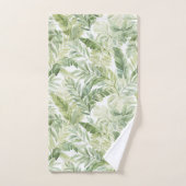 Feuilles de palmier vert tropical (Serviette à main)