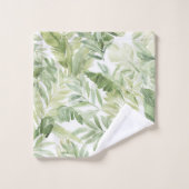 Feuilles de palmier vert tropical (Gant de toilette)