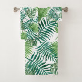 Feuilles de palmier vert tropical Art aquarelle (En situation)