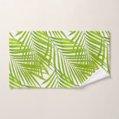 Feuilles de palmier vertes botaniques simples sur (Serviette à main)