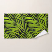 Feuilles de palmier vertes botaniques simples sur  (Serviette à main)