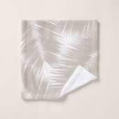 Feuilles de palmiers beiges mous #1 #tropical #wal (Gant de toilette)