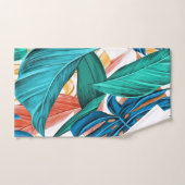 Feuilles de palmiers exotiques colorés (Serviette à main)
